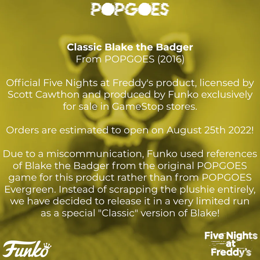 Buy Blake the Badger Plush at Funko.