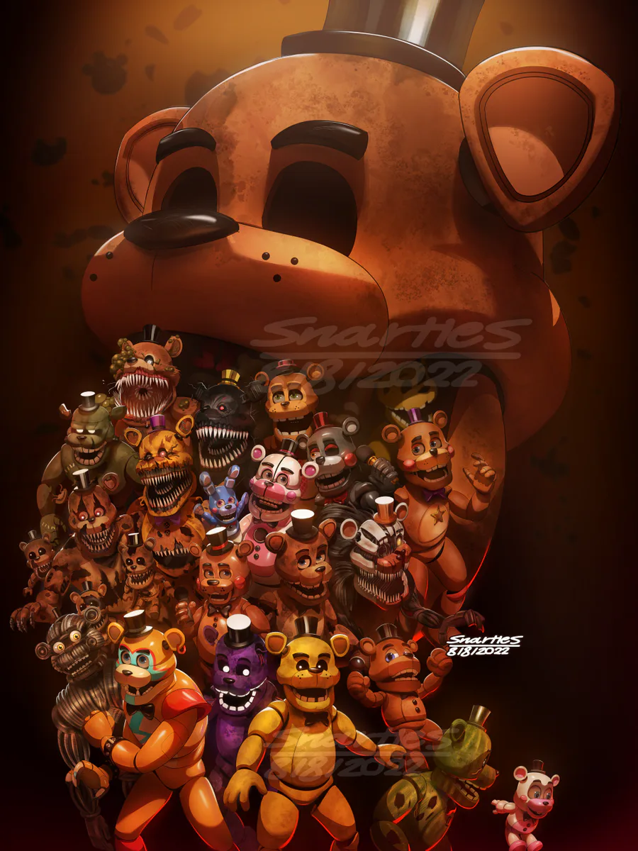 FOLLOW ME FnaF Shadow Animatronics - Five Nights At Freddys - Posters and  Art Prints