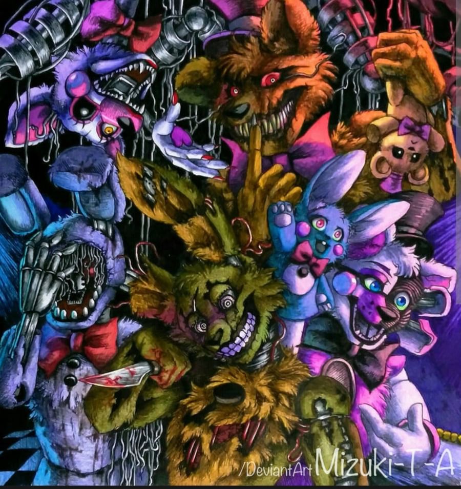 Mizuki- T-A - Nightmare Fredbear FNaF 4 fanart