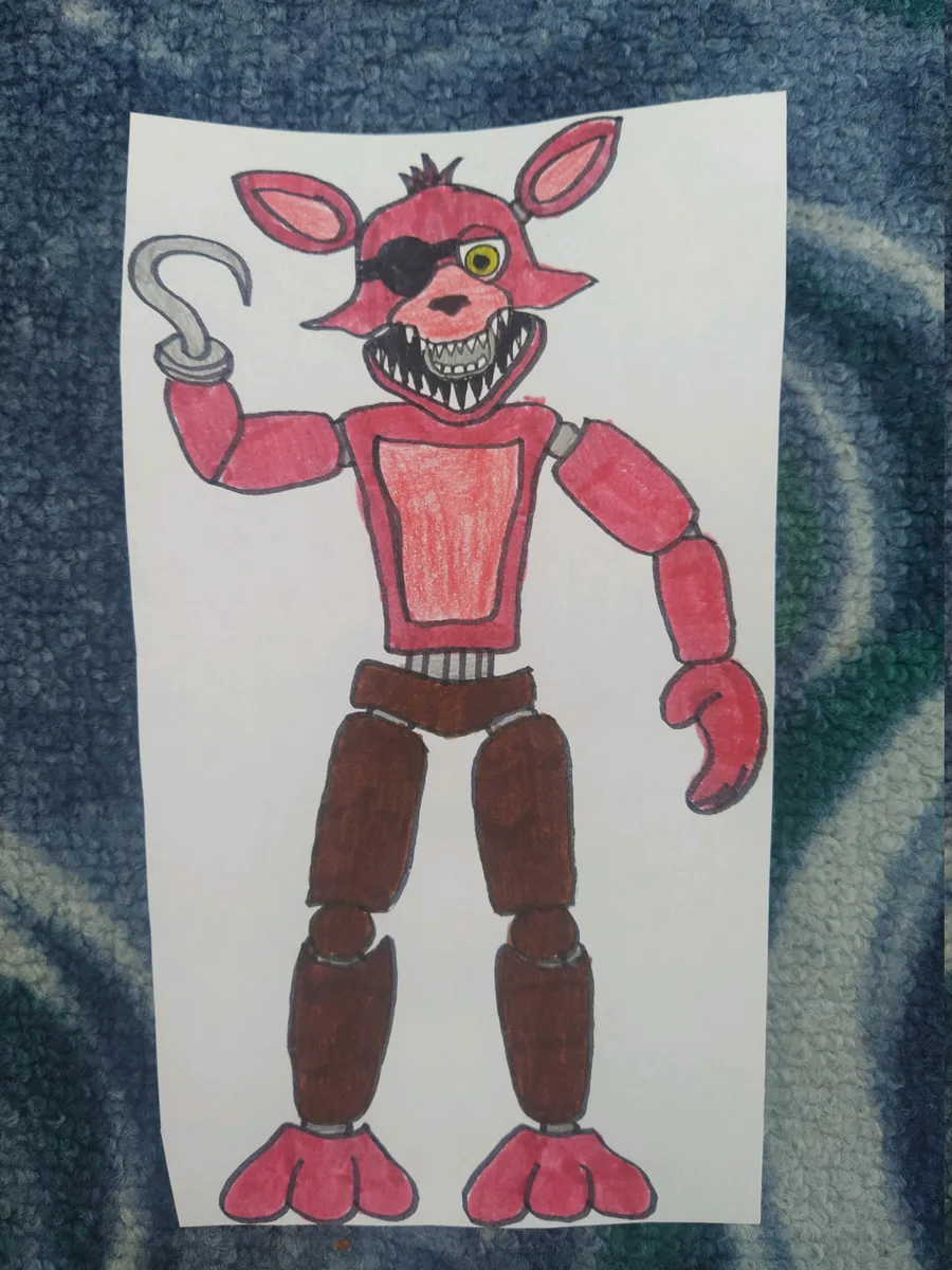 How to draw withered Foxy from Five Nights at Freddy's 2 FNAF 2 drawing  lesson