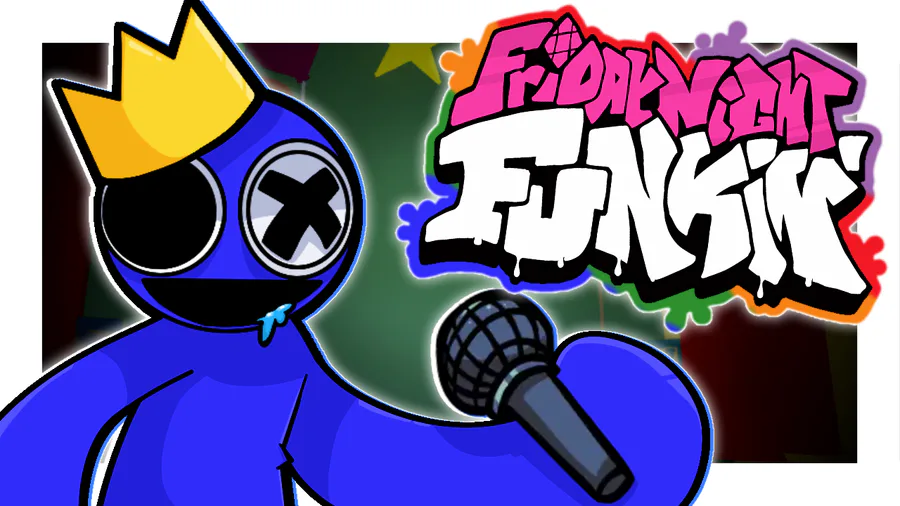 Friday Night Funkin': VS Blue MOD SHOWCASE [Rainbow Friends - Roblox]