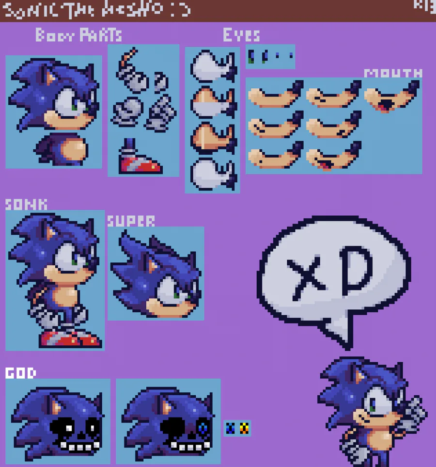 Kanomi13 on Game Jolt: Sonic sprite