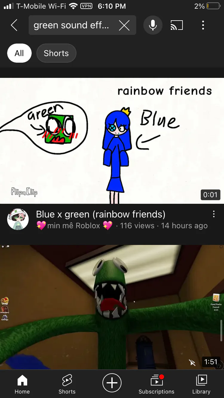 Rainbow friends reacts to Blue x Green, part 1