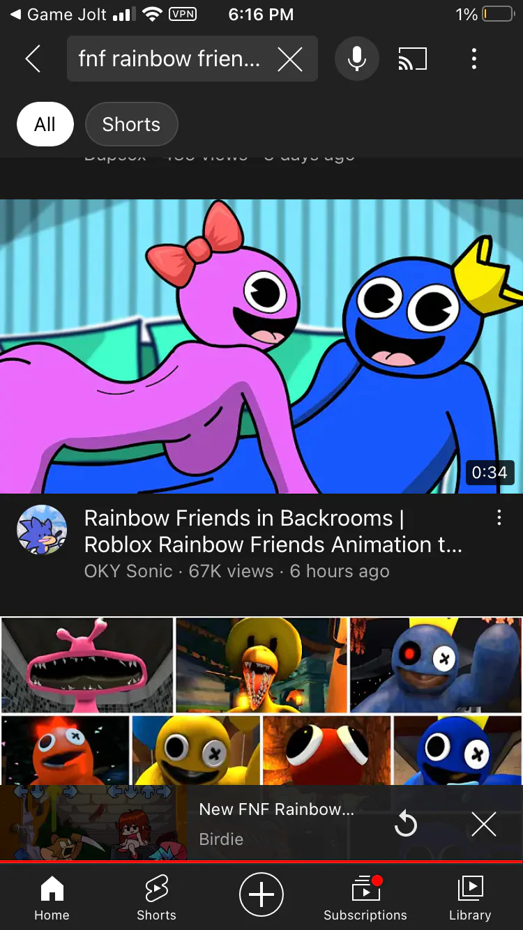 GoodBye'' BLUE 🎤 FNF Rainbow Friends Animation 