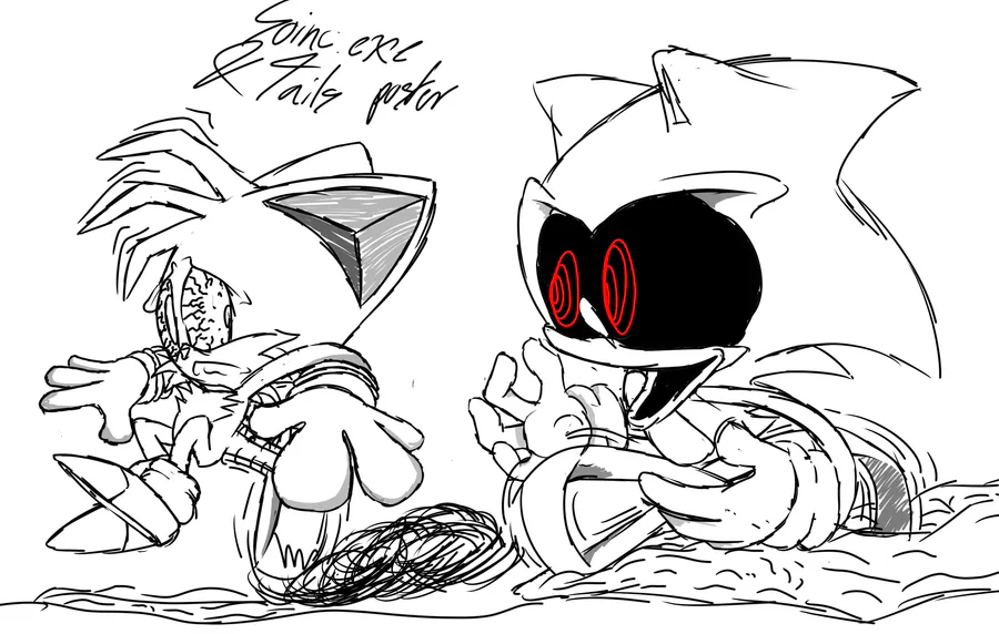 How To Draw Tails.EXE  Sonic the Hedgehog 