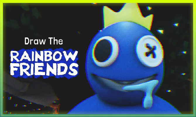 RAINBOW FRIENDS 🌈 How To Draw Blue.EXE 