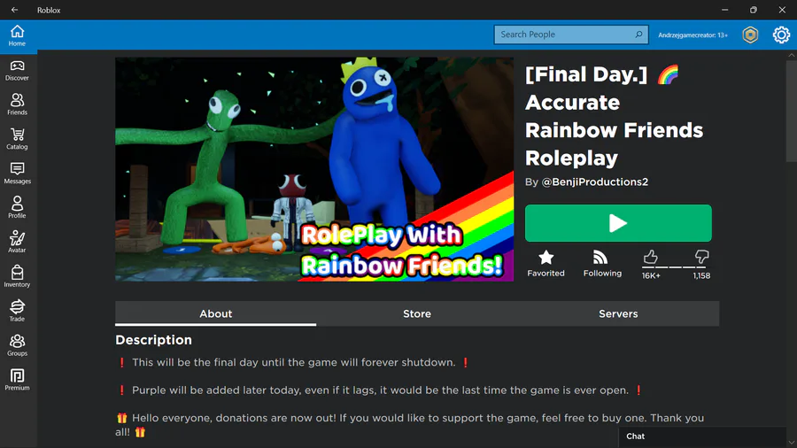 Accurate Rainbow Friends Roleplay