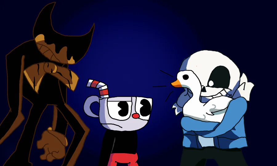 FNF Indie Cross Cuphead and..Mugman?