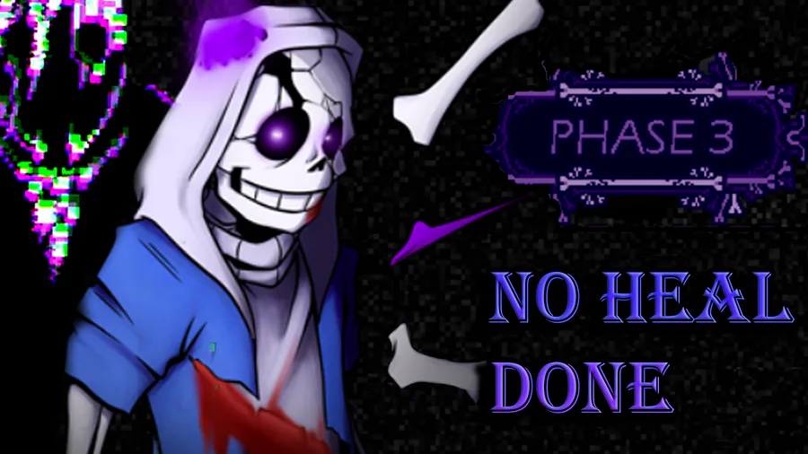 Undertale  Dust sans fight (Without healing) 