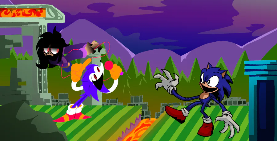 FNF VS SONIC.EXE BEGINING RESTORED OFFICIAL by Eiberth Mariño - Game Jolt