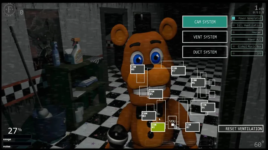 Withered Golden Foxy in FNaF 2! +Jumpscare (Mod) 