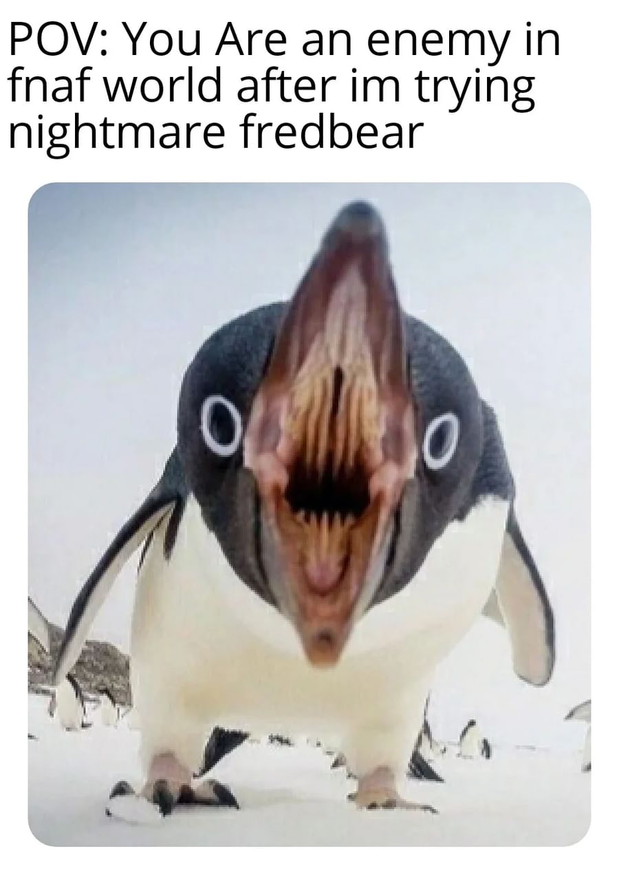 Пингвин с открытым ртом