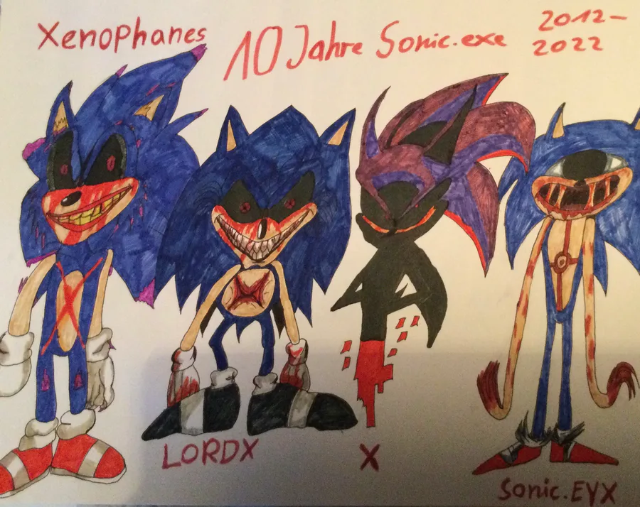 Evolution of Sonic EXE 2012-2022 