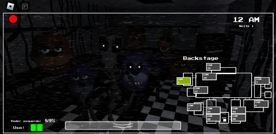 E eu que estava jogando five nights at freddy's 1 e na primeira