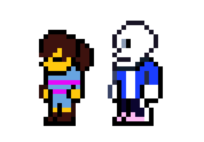 Here is a Sans Undertale pixel art for you. : r/Terraria