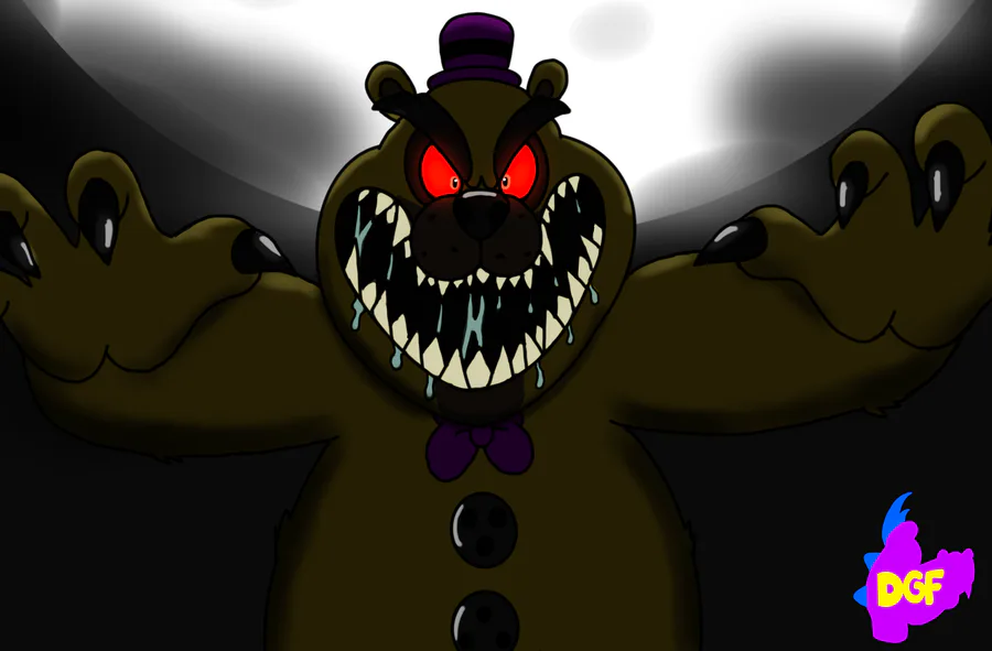 Stylized Nightmare Fredbear! (Drawing)