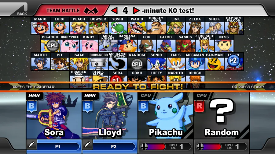 The Smash Bros. Where You Can Play As Sora, Naruto, Ichigo Or Goku