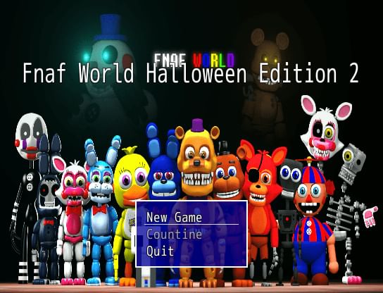 Фнаф 2 оригинал. FNAF 2 меню. Меню из FNAF World. ФНАФ ворлд Хэллоуин эдишн. ФНАФ ворлд Хэллоуин.