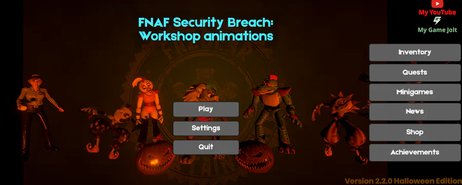 FNAF Security Breach Animatronics Workshop Animations 