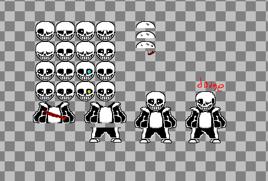 NaNickster(#Be Respectful) on Game Jolt: Finished me my sans sprite sheet  ask before use