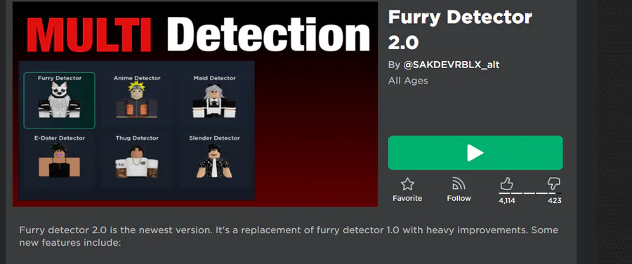 ROBLOX FURRY DETECTOR 