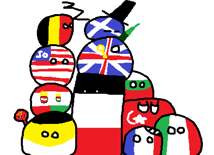 Alphabet Lore turned into European Countryballs 