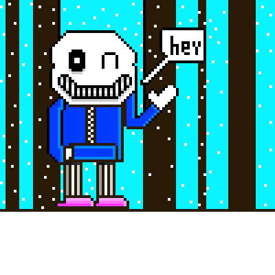 Sans undertale pixel art