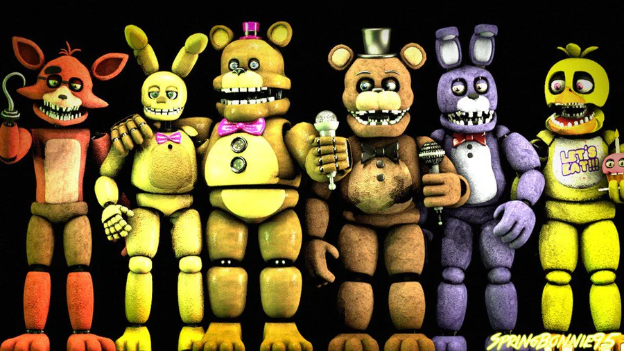 Shadow Freddy, Fredbear and Spring Bonnie