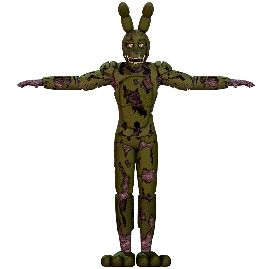 making a new springtrap model. The one I was using was a model I ma
