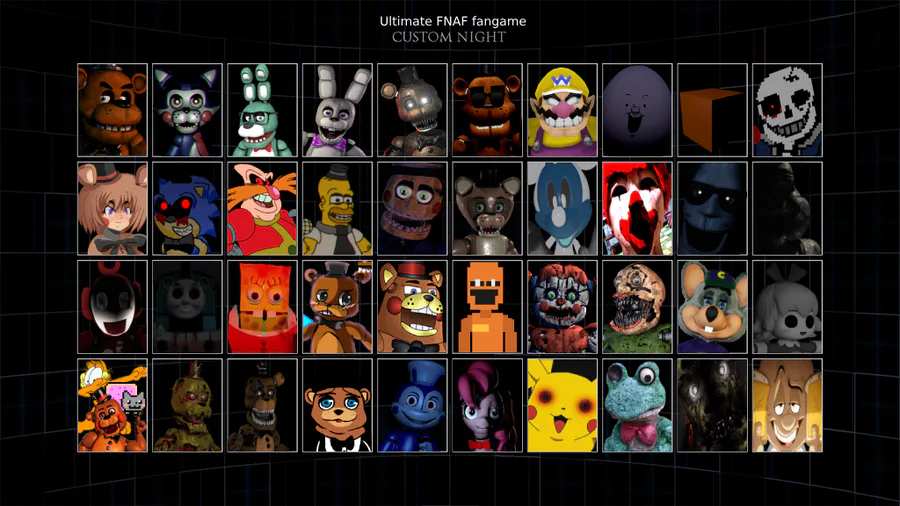 Fangames Roster - Ultimate Custom Night (fanmade) : r/fivenightsatfreddys