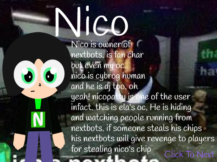 I'm the owner of the official Nico's Nextbots News on Twitter