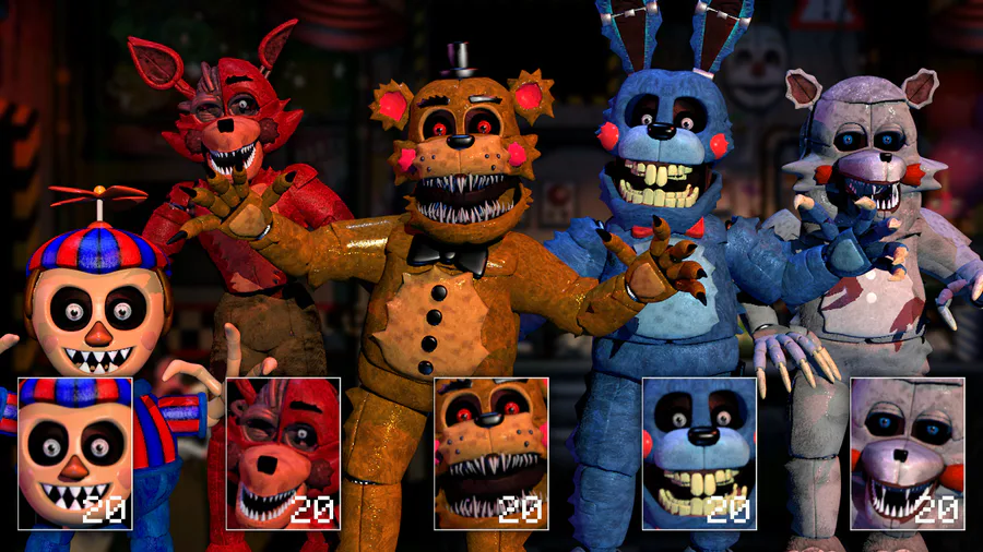 Freddy Fazbear's Pizzeria Simulator - Animatronics Fnaf 3 (Mod) by NIXORY -  Game Jolt