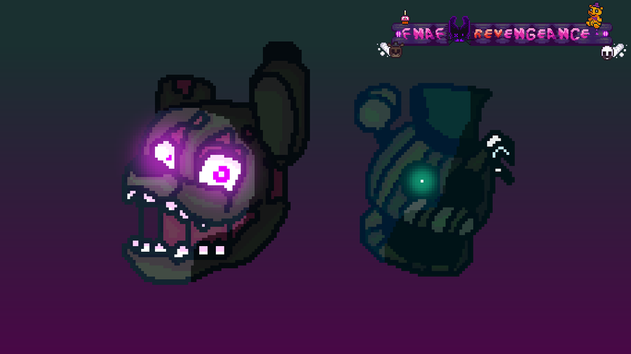 Five Nights at Freddy's 3 - Pixel art - Phantom Freddy | Sticker