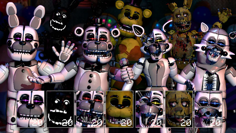 Ultimate Custom Night - Glamrock FNaC Animatronics (Mod) 