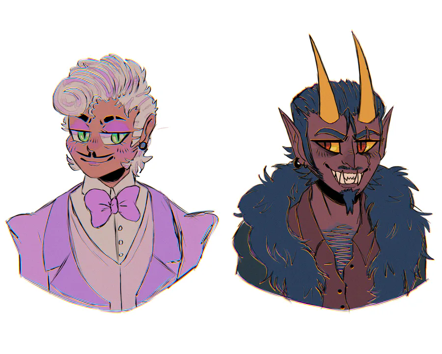 The devil and king dice imagined as humans :) by Lilliangracefull on  Newgrounds