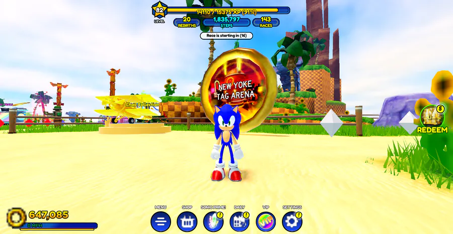 How to get the new unknown skin in sonic speed simulator#