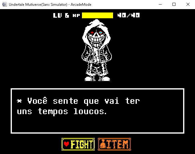 Teste no modo Custom(Customização). - SansMutiverse(Sans Simulator