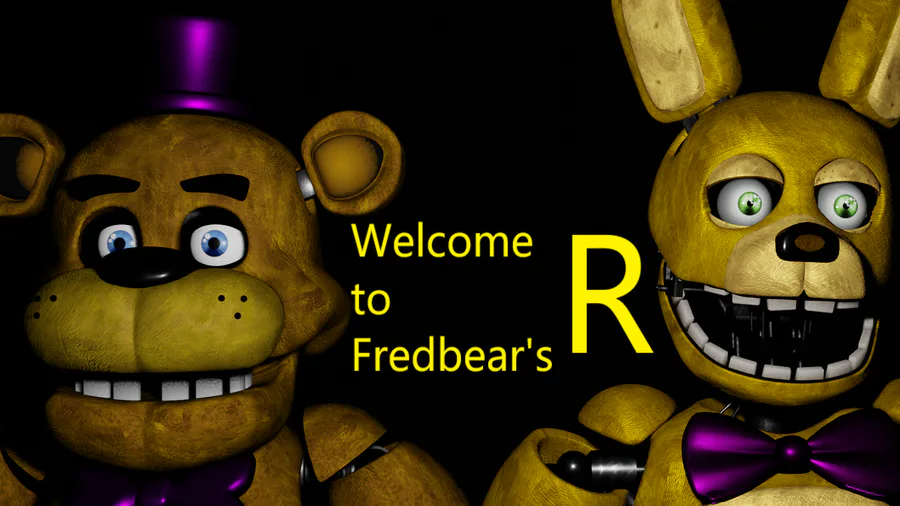 fredbear and springbonnie on stage render : r/fivenightsatfreddys