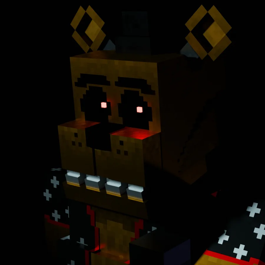 Nightmare Fredbear Minecraft Skin