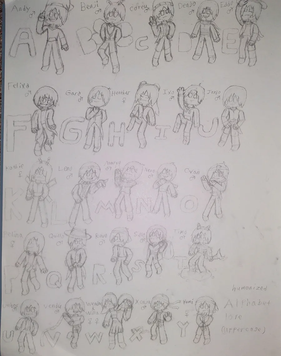 Drawing Alphabet Lore Real Life / Humanized Lore Animation ( P ) 