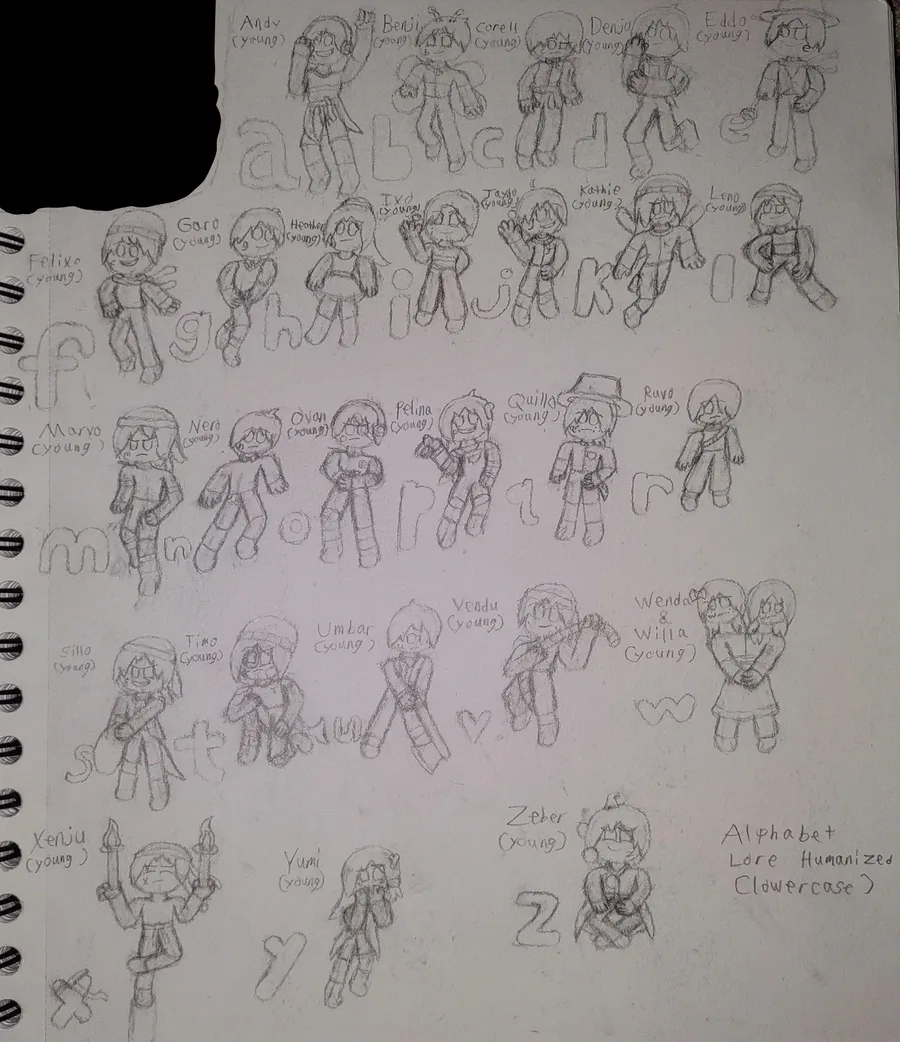 Alphabet Lore Real Life / Alphabet Lore Humanized Drawing