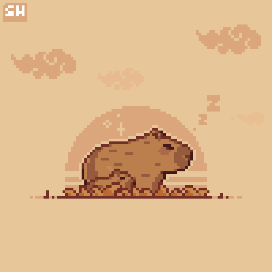 Рисунки по клеточкам капибара