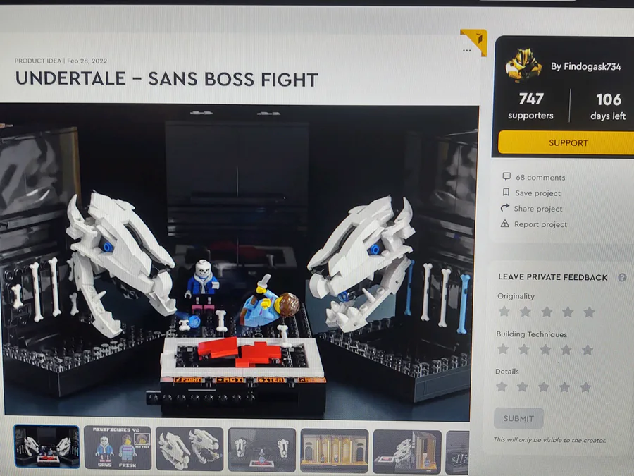 LEGO IDEAS - Undertale - Sans Boss Fight