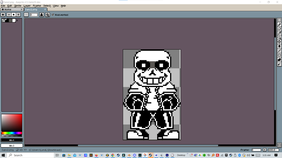 Sans sprite v3 updated pixel art