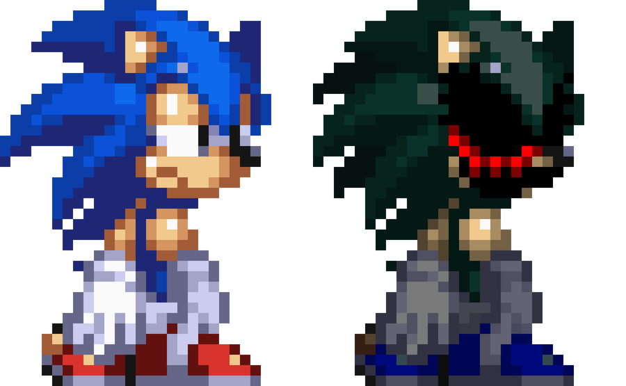 Pixilart - Sonic exe and tails exe by Sonic-Gamer