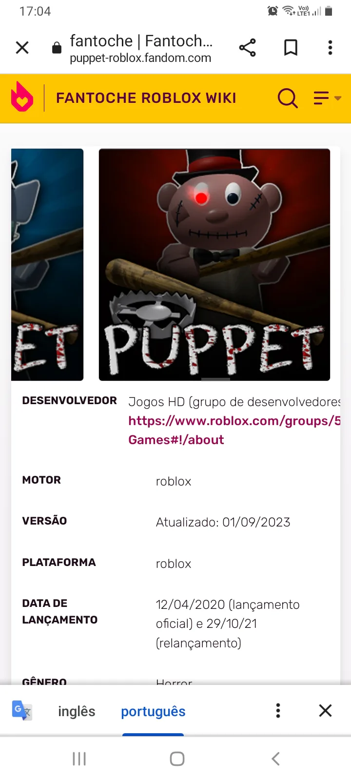 Puppet, Roblox Wiki
