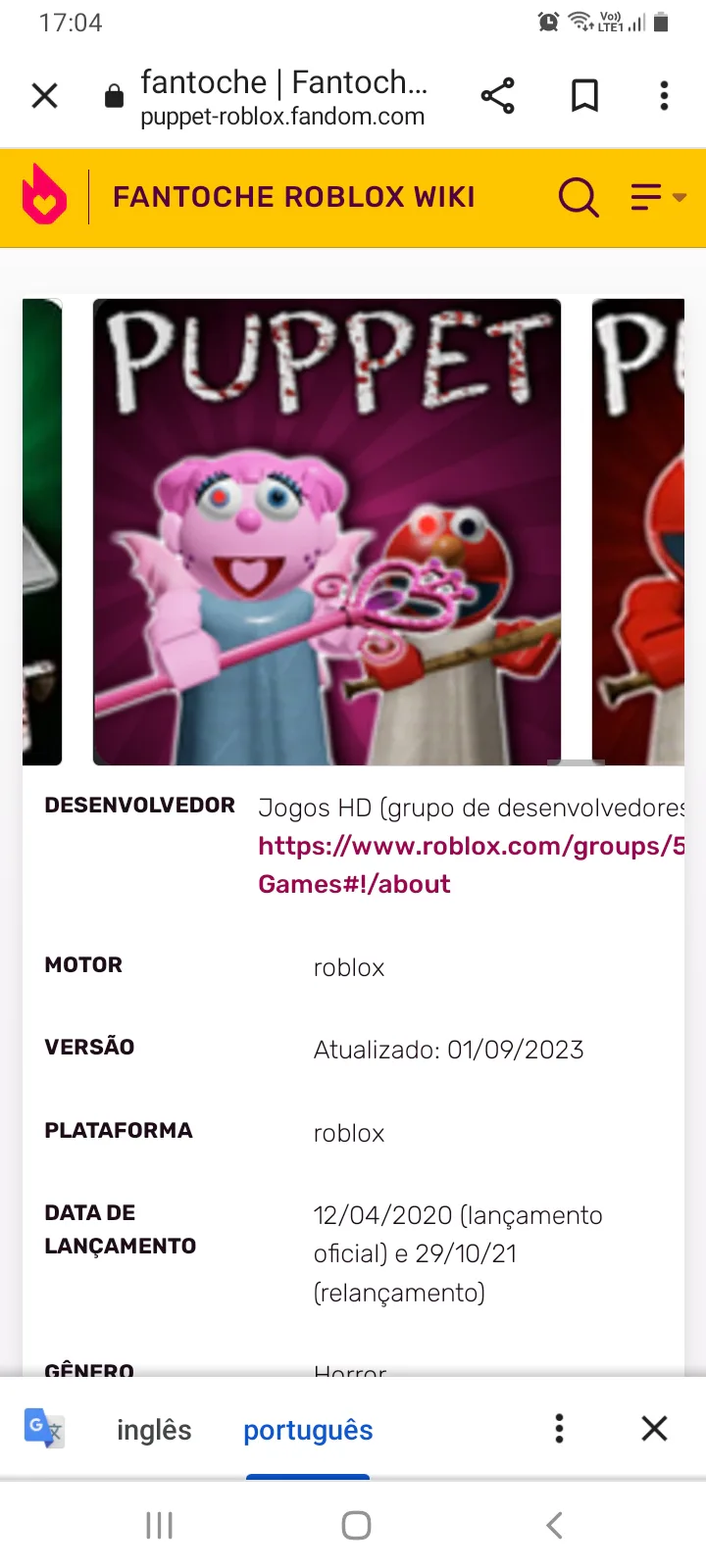 Puppet, Puppet Roblox Wiki