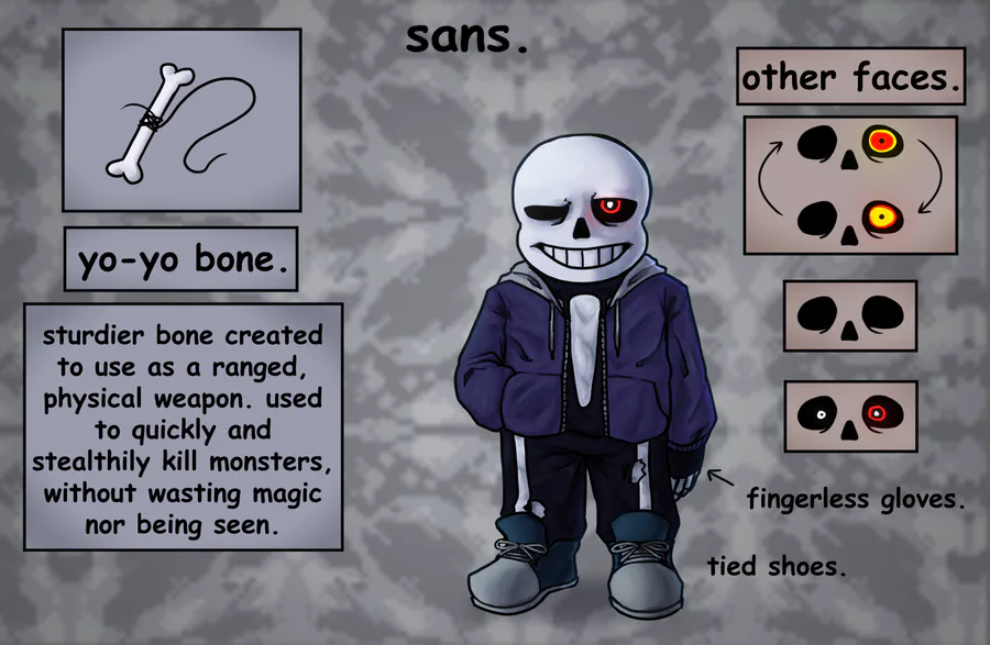 X 上的danceased.：「made a proper reference sheet for canon dustswap sans and  papyrus cos stinky flambe asked😩  / X