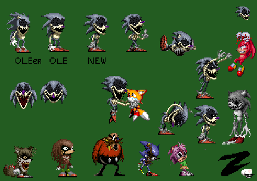 MatiasH290 on Game Jolt: ENG : Lord X's new Leaked Sprites But pixelated  (sega mega drive/ge