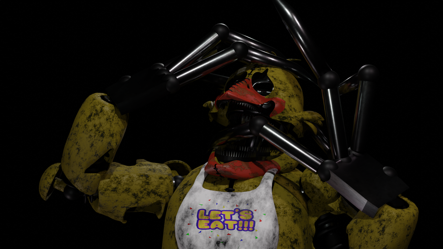 Nightmare Chica Model Showcase - [FNaF 4 Blender] by